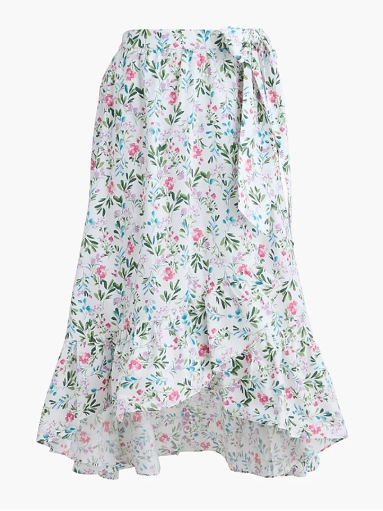 J. Crew Factory Dresses & Skirts - Poplin midi wrap skirt